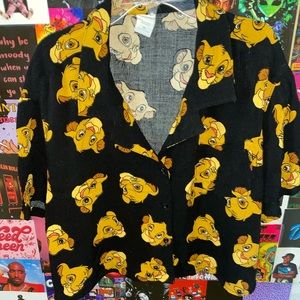 Lion King Cropped Button Up